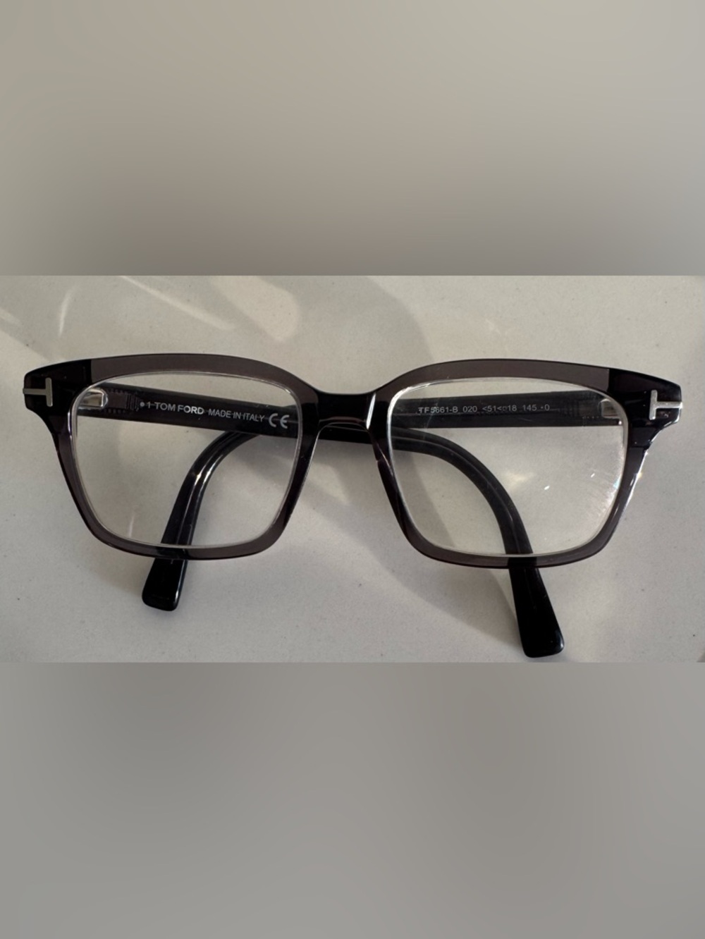 Tom Ford 5661-B Geometric Eyeglasses Frames 020 unisex Gray large office modern